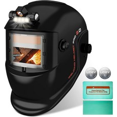 TRQWH 용접 헬멧 마스크 자동 어두워지는 2개의 아크 센서 및 후레쉬 장착됨 미국 내수용, Trq-2233ff-hb, 1개
