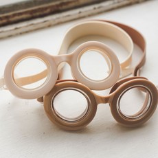 모모네 동그리 고글 유아 키즈 물놀이 물안경 아동용 안경, 1개, 아이보리
