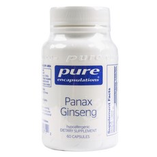 Pure Encapsulations 人蔘膠囊, 1個, 60 件