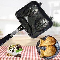 가정용 2구 붕어빵틀 기계 팬 메이커 잉어빵 붕어빵팬 붕어빵, 붕어빵틀2구