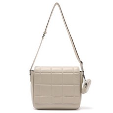 AGED GRAY 퀼팅메신져미디엄백(아이보리), NONE