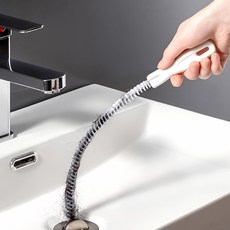 세면대 머리카락 제거기 배수구 이물질 세척 기 청소 도구 배수관 헤어 필터 파이프 물막, 45cm