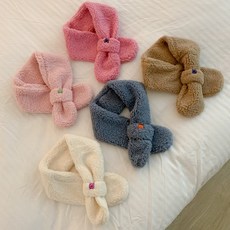 키즈 스마일 양털 뽀글 목도리 쁘띠 머플러