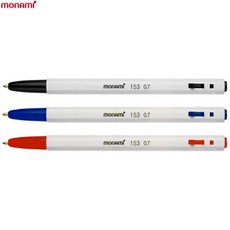 모나미 153 스틱 유성볼펜 0.7mm x 12p, 청색, 1개