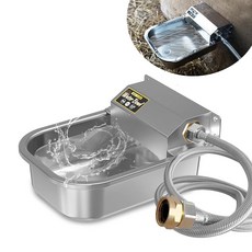 3L 자동 식수대 식수기 물 그릇 304 스테인리스 사각 자동 급수기 물통 워터컵