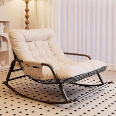 BYOU 1인용 안락의자 소파 편안한 리클라이너의자 양면 사용 가능, 화이트(투톤)