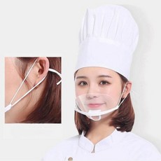 에코벨 위생투명마스크_업소용위생마스크 침튀김방지마스크 위생조리마스크 비말방지, 본상품, 1개, 투명