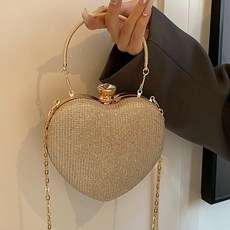 해피유통 여성용 성인용 캐주얼 파티 심형 체인 클러치 미니 숄더백