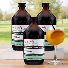 영국 윌리스 라이브 오리지널 ACV 500ml x3병 애사비 사과 식초