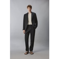 [국내발송] ZARA 남성 100% 린넨 레귤러핏 수트 팬츠 - 다크 블루 1004/905/422 515445