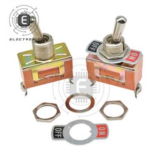 토글 로커 단추 스위치 자체 리셋 잠금 실버 접촉 구리 핀 12mm2 3 4 6 8 9/12 1 개 250V 15A, Handle, E TEN1121