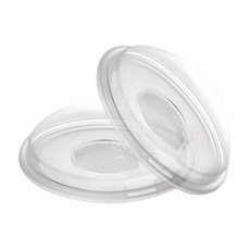 雪倫小舖 檢驗合格手動母乳矽膠集乳器，防溢乳墊、吸奶器溢漏奶接奶器二入盒裝，食品級矽膠材質，輕巧方便攜帶, 1個, 2個裝