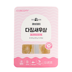 큐브데이 다짐생선 새우살 순살 큐브 죽 토핑 해산물, 1개, 120g