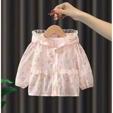 아짱 키즈바람막이 여름 봄 외투 유아 아동 아기 여아 자켓 외투 가디건