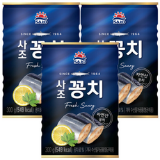사조 꽁치 / 통조림, 3개, 300g