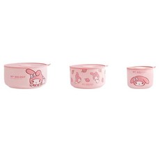 StarR 토끼 캐릭터 세라믹 밀폐용기 3개입, 1개, 대형+중형+소형 1개, 대형+중형+소형