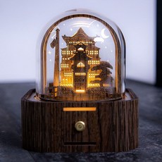 台灣熱銷 八音盒 音樂盒 生日禮物 情侶禮物 居家擺件 千與千尋發條八音盒水晶球夜燈音樂盒木, 千尋湯屋新款 / 千與千尋音樂