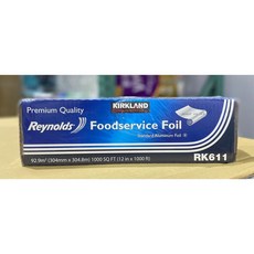 Kirkland Signature Reynolds 美式賣場 食品級鋁箔紙 30.4公分 x 304.8公尺, 1個, 貨運宅配, 304.8m