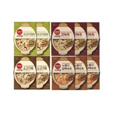 총 10개입/280g 비비고 닭백숙3 전복3 버섯야채2 소고기죽2, 1세트, 280g