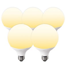 라인라이팅 LED 에코 볼구 12w 에너지소비효율 1등급 제품, 5개, 전구색