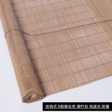 블라인드 시원한 커튼 (주문제작 카페 가격문의) 사무실 파티션 무타공A유형, 걸이식B형탄화색세밀한대나무사저광방곰