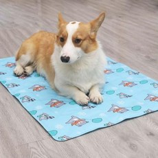 3색 1개 40x50 강아지 고양이 쿨링패드 여름방석 쿨매트 쿨방석 펫방석 쿨쿠션_rl, L블루 40cm*50cm