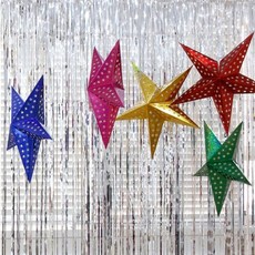 파티장식은박수술커튼(실버) 생일 파티 장식 웨딩촬영, 단품