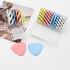 삼각 분필초크 케이스세트, 랜덤색상10개, 1개, 혼합