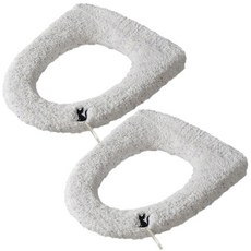 일상가 따뜻한 변기 커버 손잡이 일체형, 퍼플, 2개