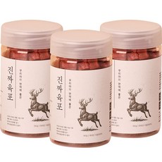 진짜육포 미니바이트 강아지 간식 져키 180g, 사슴고기, 3개