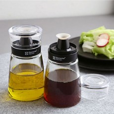 시노글라스 다용도 소스병 160ml 2P 세트, 1세트, 블랙 2P