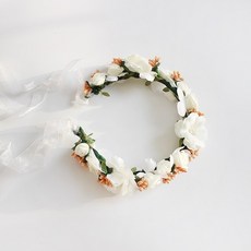 헤어조화 셀프웨딩화관 플로럴소품 꽃장식