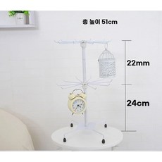 키링거치대 매장 키링 액세서리 진열대, 1개, U. 흰색 5cm 조절 가능 간격 회전