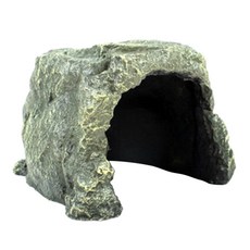 PJ小舖 躲避山洞 陸龜 烏龜 爬蟲躲避洞穴 仿真岩石 爬蟲造景缸 鬆獅蜥 鬃獅蜥, 灰, 1個