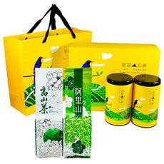 龍源茶品 戀戀島嶼 台灣高山茶葉禮盒 梨山藏花韻 雅烏龍 阿里山雀悅靈 送禮 附提袋, 1套, 梨山藏花韻雅烏龍+阿里山雀悅靈香金萱