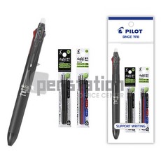 파이롯트 지워지는 볼펜 프릭션3색 0.5mm 세트, 프릭션 3색 0.5 블랙1개+리필(흑1+혼합1개)