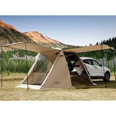 캠프키퍼 SUV 카 텐트 캠핑용 테일게이트 차양 차량 캠핑 텐트 야외 여행, Black, Large