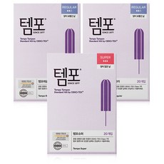 동제제약 템포 레귤러 20Px2개+슈퍼 20Px1개, 1세트, 20개입, REGULAR, SUPER