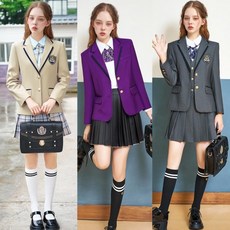 (대여) 금장 더블버튼 라인포인트 여자 교복자켓