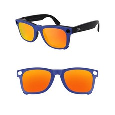 HILEEN 레이밴 Meta Wayfarer RW4008 및 Gen 2 RW4012 대형 53-22용 편광 클립 남성 여성 자외선 차단 파이어 레드