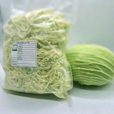 국내산 유기농 샐러드채소 슬라이스 양배추채, 1개, 1kg