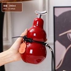 葫蘆保溫杯316不鏽鋼葫蘆水杯便攜帶揹帶水壺高顏值戶外小酒壺, 1個