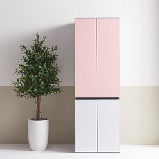 국산 광폭 600 행거형 컬러 옷장, 올핑크