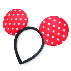 디오유엔 꾸미기소품 머리띠 도트 미니 레드