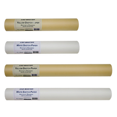 캐드마스터 롤 트레싱지 A4 A3 A2 화이트 옐로우 스케치 페이퍼, 노랑, A3(A2) - 18인치 x 45m