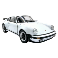 웰리 포르쉐 911 터보 1974 다이캐스트 1:24, 화이트, 1개
