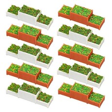 seimeinoki 화단 모델 10개입 정경 컬렉션 철도 모형 꽃 175 잔디 모델 꽃밭 건물모형 디오라마 정원 공원 가로 상자 정원 풍경 꽃 풀 장식 DIY, 1개, 상세페이지 참조