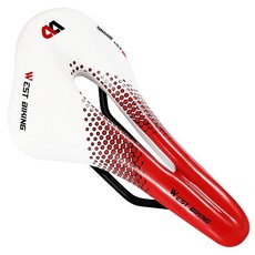 시그니처베이지 로드 MTB 자전거 안장 YPZ117, 1개, 화이트레드