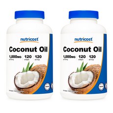 뉴트리코스트 코코넛 오일 1000mg 소프트젤 120정 2개