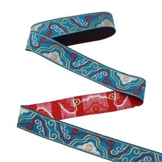 Cloud Embroidered Appliques 1.7M Long Sewing Fabric Trim compatible with Jackets Shirts, 레이크 블루